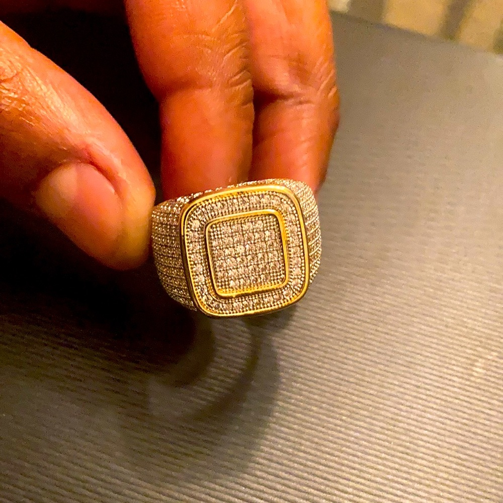 14k gold CZ cubic ring